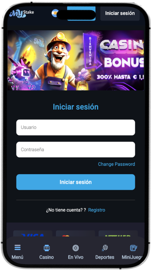 Mystake descarga la app
